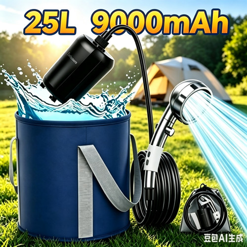 Electric camping shower pump - camping,