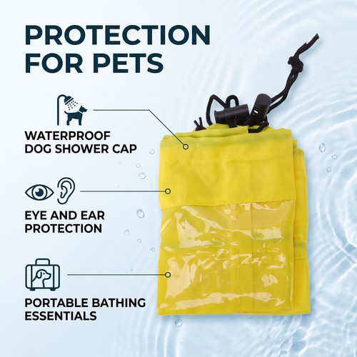 Dog shower cap waterproofing - cap,
