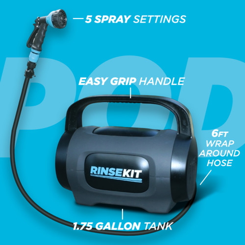 Portable shower rinse kit - shower,
